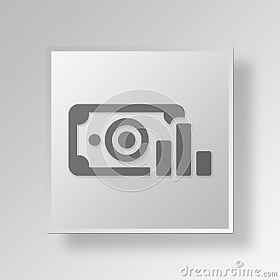 3D sales icon Business Concept Stock Photo