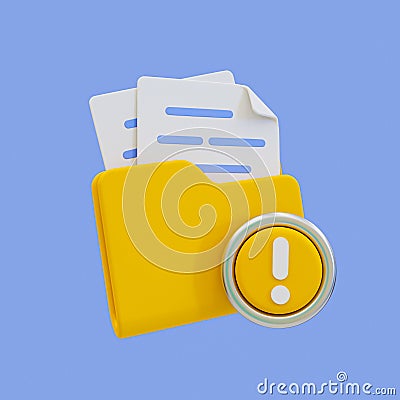 3d save file. paperwork retention. document with a floppy disk. Cartoon Illustration