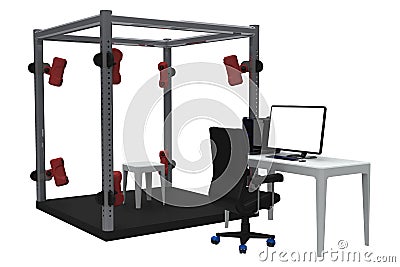 3d scanning station Stock Photo