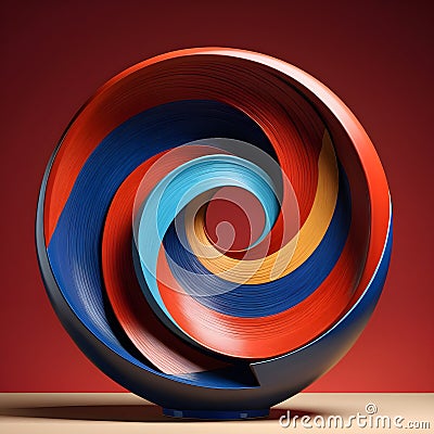 3D sculpture design abstract pottery can bring a unique and modern twist to traditional Lunar New Year decorations. Stock Photo