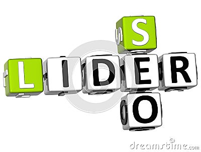 3D Seo Lider Crossword Stock Photo