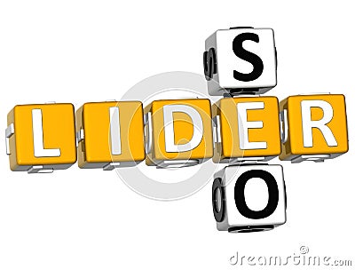 3D Seo Lider Crossword Stock Photo