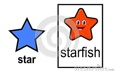 2D shape matching shape to real life object on white background vector Vector Illustration