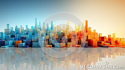3D shapes in this visually captivating background, thoughtfully designed to provide ample space for text. Stock Photo