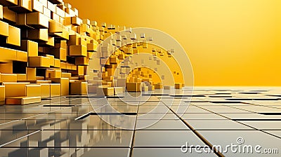 3D shapes in this visually captivating background, thoughtfully designed to provide ample space for text. Stock Photo