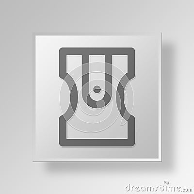 3D sharpener icon Business Concept Stock Photo