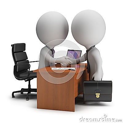 3d small people - agreement Stock Photo