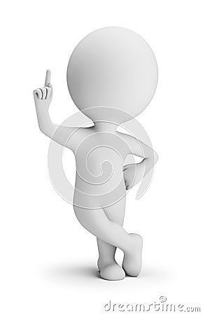 3d small people - forefinger up Stock Photo