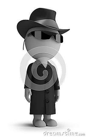 3d small people - spy Stock Photo