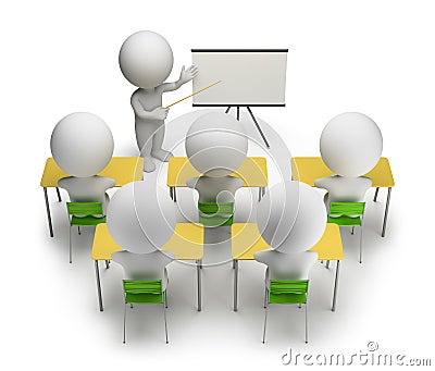 3d small people - training courses Stock Photo