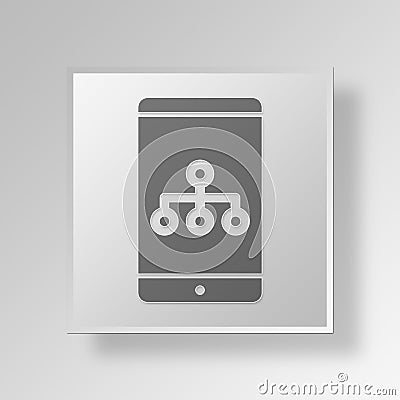 3D smartphone structure icon Business Concept Stock Photo