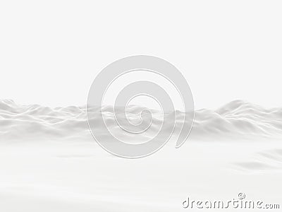 3D snow mountain. White terrain. Cold environment Stock Photo