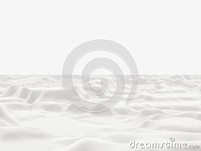 3D snow mountain. White terrain. Cold environment Stock Photo