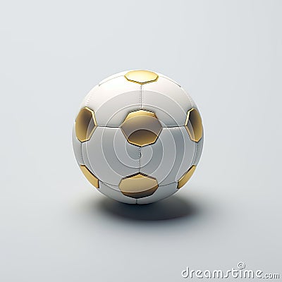 3D soccer ball icon illustration, isolated against a solid color background, represents the excitement of football Cartoon Illustration