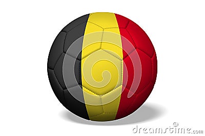 3D soccer ball/ football, national team - Belgium Stock Photo