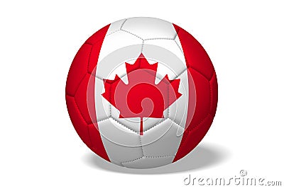3D soccer ball/ football, national team - Canada Stock Photo