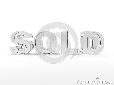 3D sold text Stock Photo