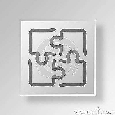 3D solution icon Business Concept Stock Photo