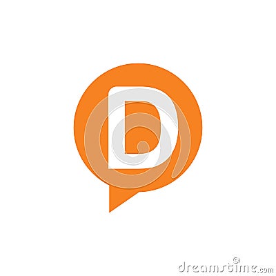 D speech bubble Logo , chat logo Stock Photo