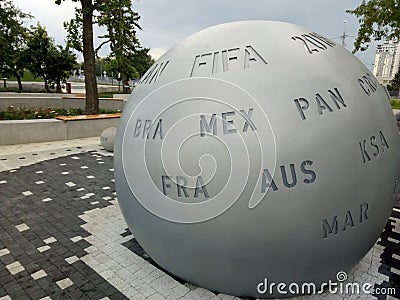 3D sphere. Kazan Editorial Stock Photo