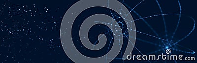 3D sphere structure with connected dots and lines. Wireframe construct. Technological concept of background. 3d Stock Photo