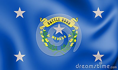 3D Standard of the Governor of Nevada, USA. Stock Photo