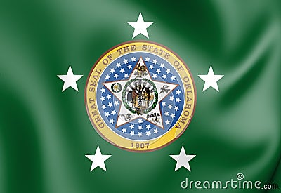 3D Standard of the Governor of Oklahoma, USA. Stock Photo