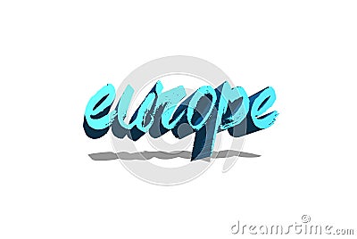 3d beauty big letter europe Stock Photo