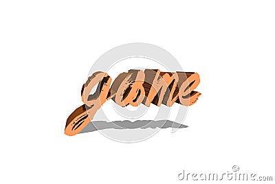 3d beauty big letter game Stock Photo