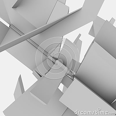 3d structure with good pony of view Vector Illustration