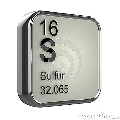 3d Sulfur element Stock Photo