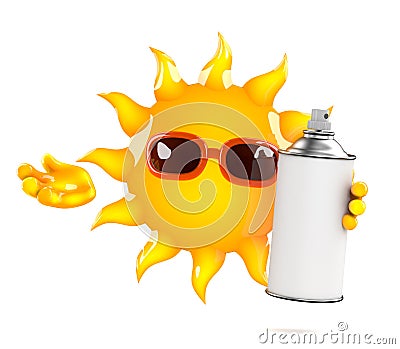 3d Sun spray Stock Photo