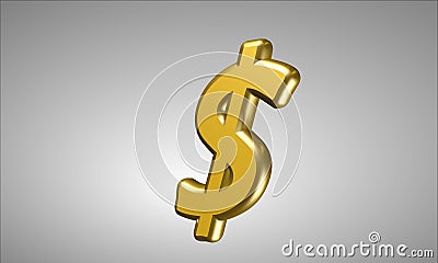 3D, symbol, gold, USD, dollar, american Stock Photo