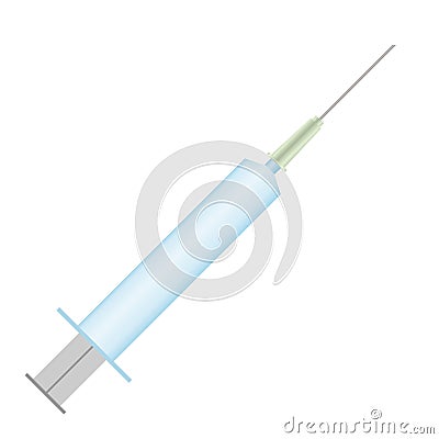 3D syringe icon. Vector Illustration