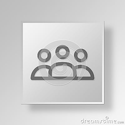3D teamwork icon Business Concept Stock Photo