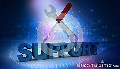 3d Tech Support Stock Photo