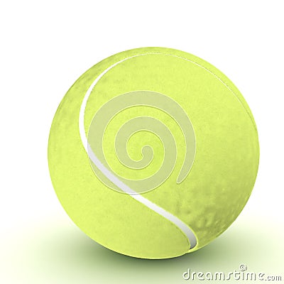 3d tennis ball isolated Stock Photo