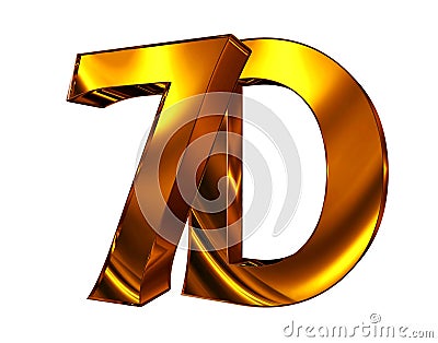 7d text on white background Stock Photo