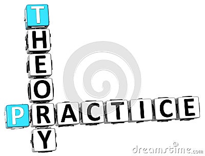 3D Theory Practice Crossword Stock Photo