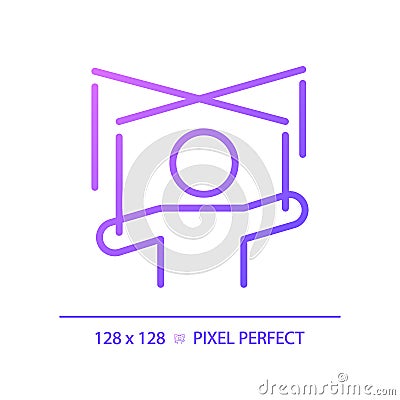 2D thin linear simple gradient manipulation icon Vector Illustration