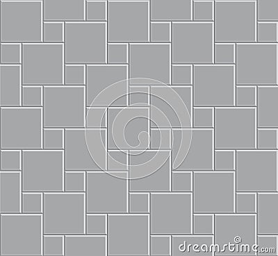 3d tile stone pattern floor Vector Illustration