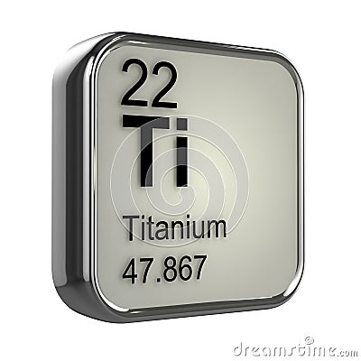 3d Titanium element Stock Photo