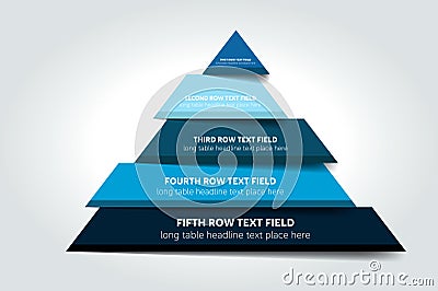 3d triangle infographic, chart, scheme, diagram, table, schedule, element. Vector Illustration