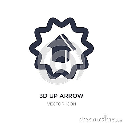 3d up arrow icon on white background. Simple element illustration from UI concept Vector Illustration