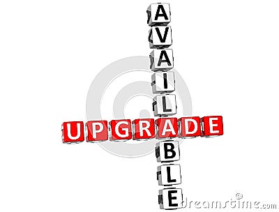 3D Upgrade Available Crossword Stock Photo