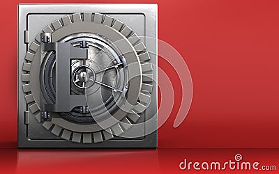 3d vault door safe Cartoon Illustration