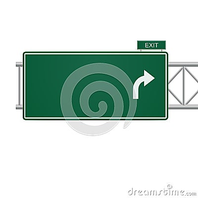 3d vector blank highway sign Vector Illustration