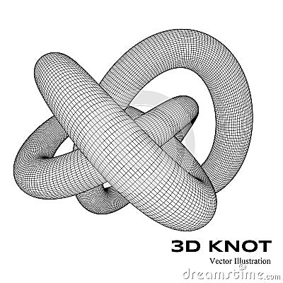 3d vector knot Vector Illustration