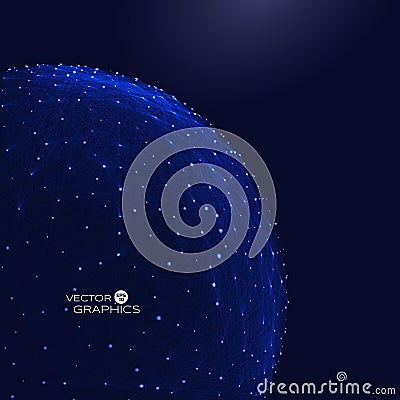 3d vector object in space Vector Illustration