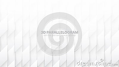 3D Vector Parallelograms Pattern Conceptual Abstract White Background Vector Illustration